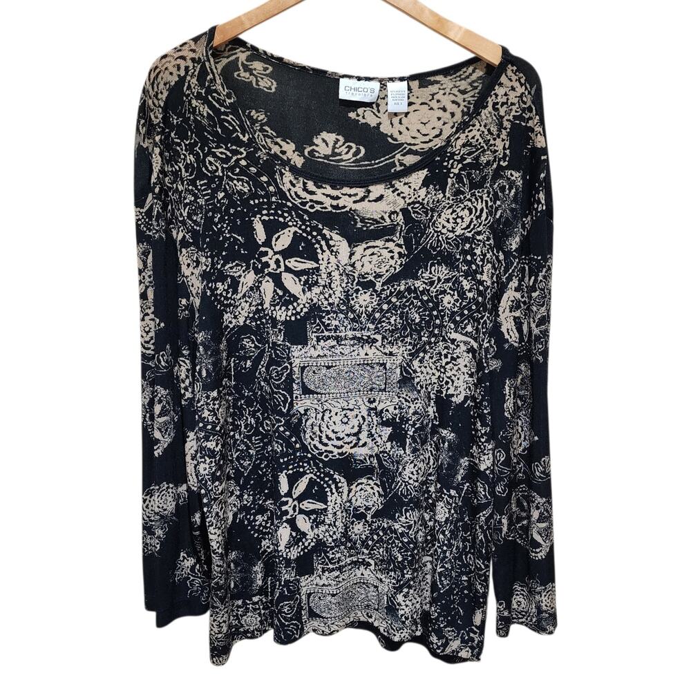 Chico's Top Knit Jersey Travelers